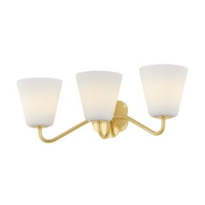 Leonella  Bathroom Vanity Light in Aged Brass by Mitzi