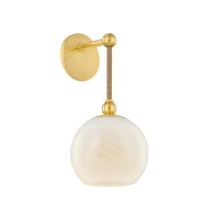 Abbie  Wall Sconce in Aged Brass by Mitzi