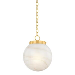 Ambra  Pendant in Aged Brass by Mitzi