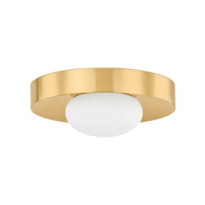 Pepa LED Flush Mount in Aged Brass by Mitzi