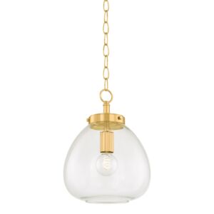 Della  Pendant in Aged Brass by Mitzi