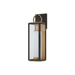 Gareth LED Wall Sconce in Patina Brass Textured Black by Troy Lighting