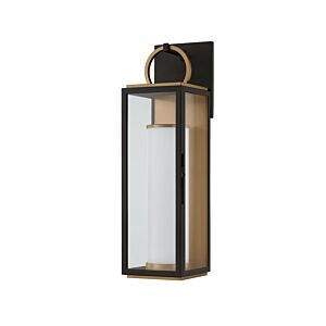 Gareth LED Wall Sconce in Patina Brass Textured Black by Troy Lighting