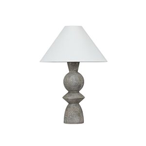 Cyrah  Table Lamp in Patina Brass Ceramic Lunar Grey by Troy Lighting