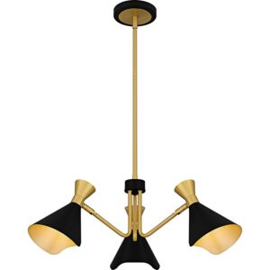 Arden  Chandelier in Matte Black by Quoizel