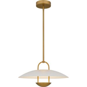 Bingham LED Pendant in Brushed Gold by Quoizel