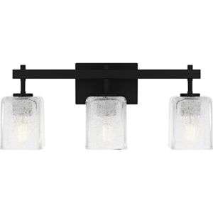 Brenthouse  Bathroom Vanity Light in Matte Black by Quoizel