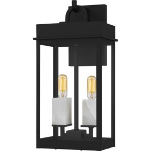 Carmen  Outdoor Wall Lantern in Matte Black by Quoizel