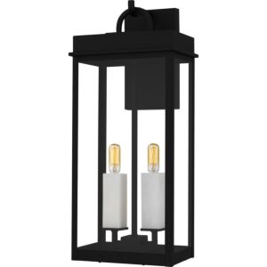 Carmen  Outdoor Wall Lantern in Matte Black by Quoizel