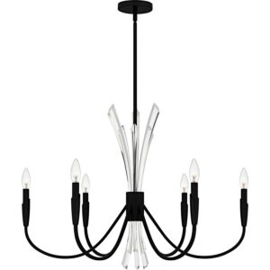 Cecily  Chandelier in Matte Black by Quoizel