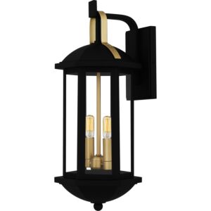 Crestfield  Outdoor Wall Lantern in Matte Black by Quoizel