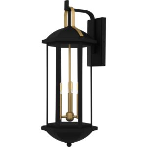 Crestfield  Outdoor Wall Lantern in Matte Black by Quoizel