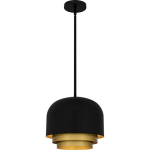 Frankie  Pendant in Matte Black by Quoizel