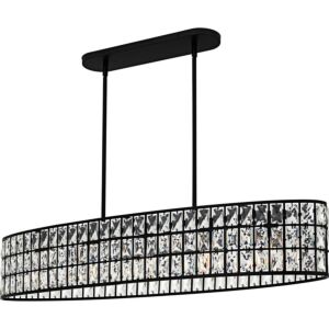 Gibson  Linear Chandelier in Matte Black by Quoizel