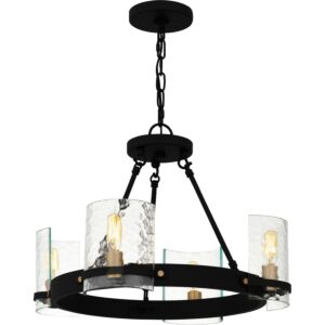 Gloucester  Chandelier in Matte Black by Quoizel