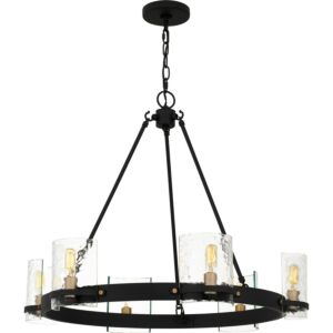 Gloucester  Chandelier in Matte Black by Quoizel