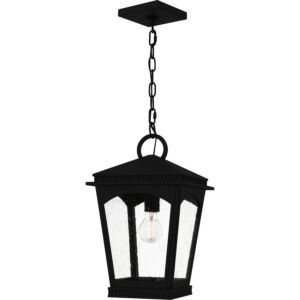 Huck  Outdoor Hanging Lantern in Earth Black by Quoizel