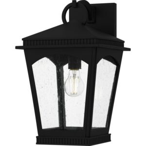 Huck  Outdoor Wall Lantern in Earth Black by Quoizel