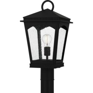 Huck  Outdoor Post Lantern in Earth Black by Quoizel