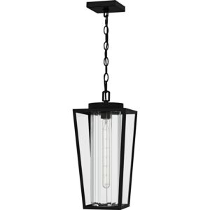 Jett  Outdoor Hanging Lantern in Matte Black by Quoizel