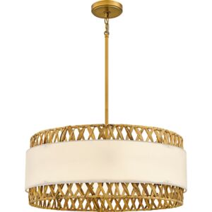 Kate  Pendant in Brushed Gold by Quoizel