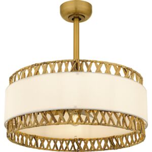 Kate  Fan Light in Brushed Gold by Quoizel