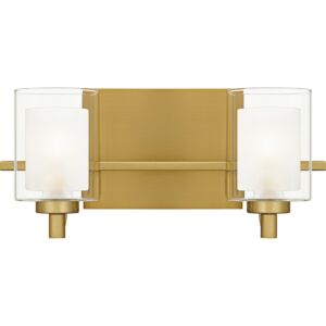 Kolt  Bathroom Vanity Light in Brushed Gold by Quoizel