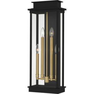 Noelle  Outdoor Wall Lantern in Matte Black by Quoizel