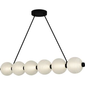 Clarendon LED Linear Chandelier in Matte Black by Quoizel