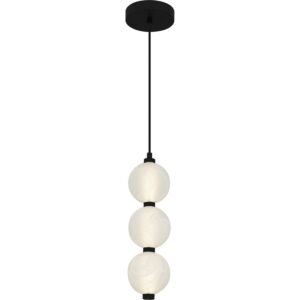 Clarendon LED Mini Pendant in Matte Black by Quoizel