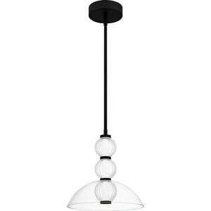 Elway LED Pendant in Matte Black by Quoizel