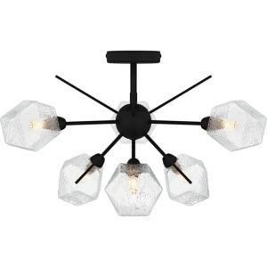 Salvador  Semi Flush Mount in Earth Black by Quoizel