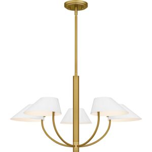 Penley  Chandelier in Brushed Gold by Quoizel