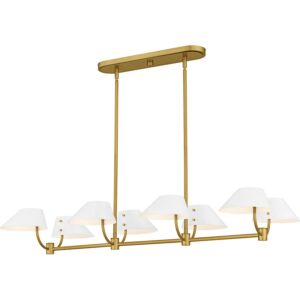 Penley  Linear Chandelier in Brushed Gold by Quoizel