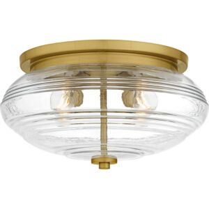 Gatonby  Flush Mount in Brushed Gold by Quoizel