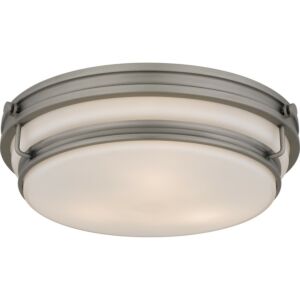 Grafton  Flush Mount in Antique Nickel by Quoizel