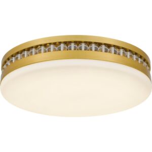 Carey LED Flush Mount in Brushed Gold by Quoizel