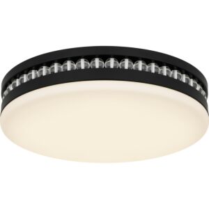 Carey LED Flush Mount in Matte Black by Quoizel