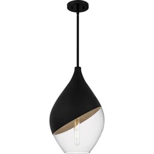 Drover  Pendant in Matte Black by Quoizel