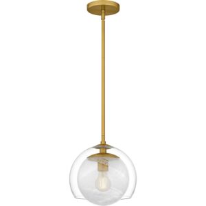 Eslinger  Mini Pendant in Brushed Gold by Quoizel