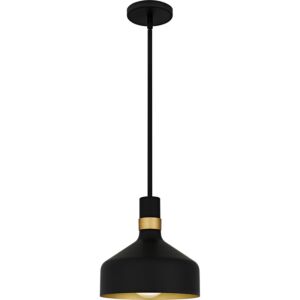 Arbor  Mini Pendant in Matte Black by Quoizel