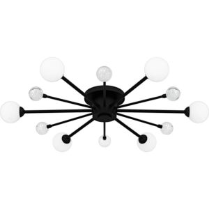 Combe  Semi Flush Mount in Matte Black by Quoizel