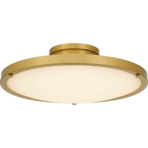 Donne LED Semi Flush Mount in Brushed Gold by Quoizel