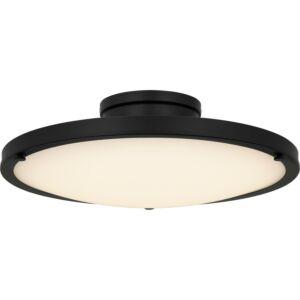 Donne LED Semi Flush Mount in Matte Black by Quoizel