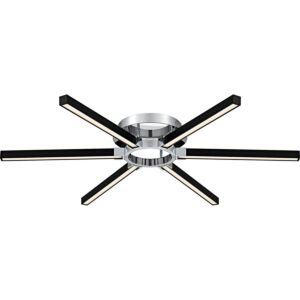 Zealand LED Semi Flush Mount in Polished Chrome by Quoizel