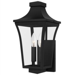 Quentin  Outdoor Wall Lantern in Earth Black by Quoizel