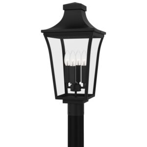 Quentin  Outdoor Post Lantern in Earth Black by Quoizel