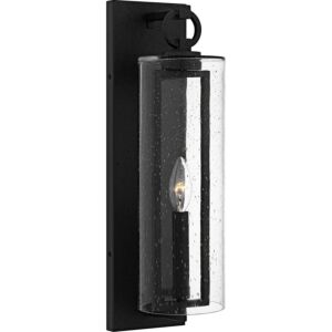 Redan  Outdoor Wall Lantern in Stone Black by Quoizel