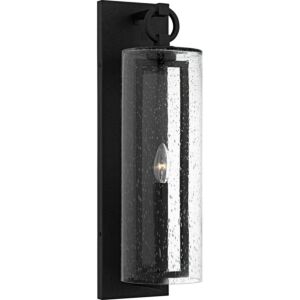 Redan  Outdoor Wall Lantern in Stone Black by Quoizel