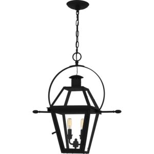 Rue De Royal  Outdoor Hanging Lantern in Earth Black by Quoizel